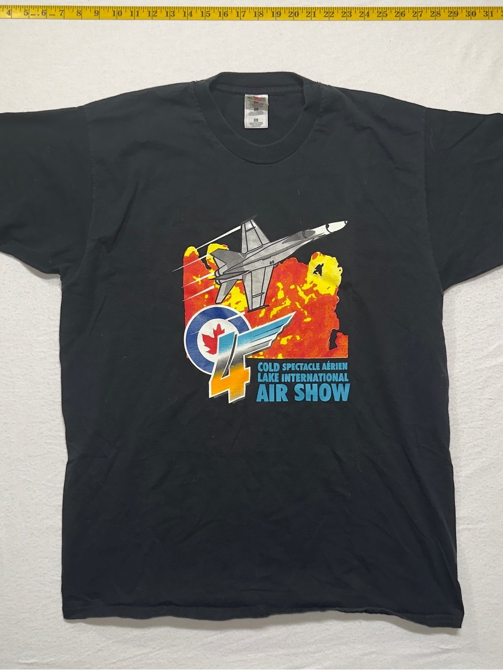 Black Air Show Graphic Tee - Lake International Air Show vintage 1990s